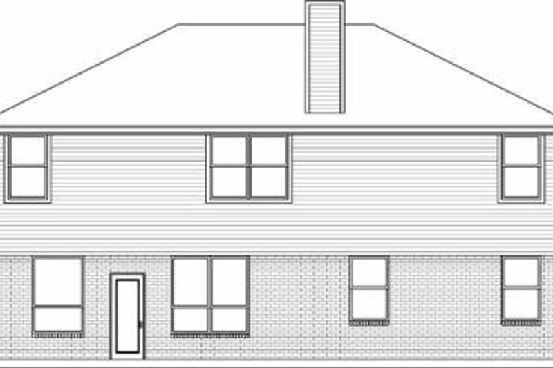 Home Plan - Exterior - Rear Elevation for Traditional House Plan #84-144 - 4 bed, 2.5 bath