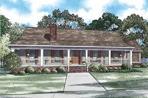 Southern Exterior - Front Elevation Plan #17-2473