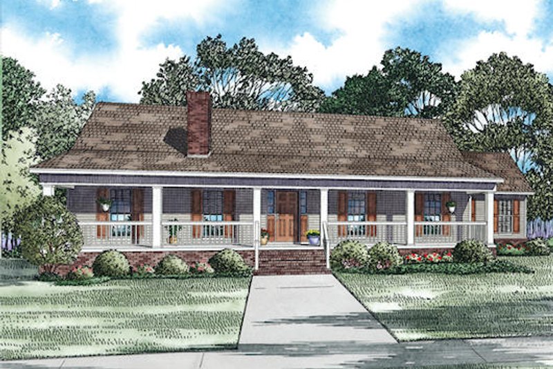 House Plan Design - Southern Exterior - Front Elevation Plan #17-2473