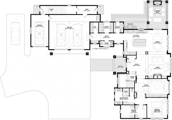Traditional Floor Plan - Main Floor Plan #928-368