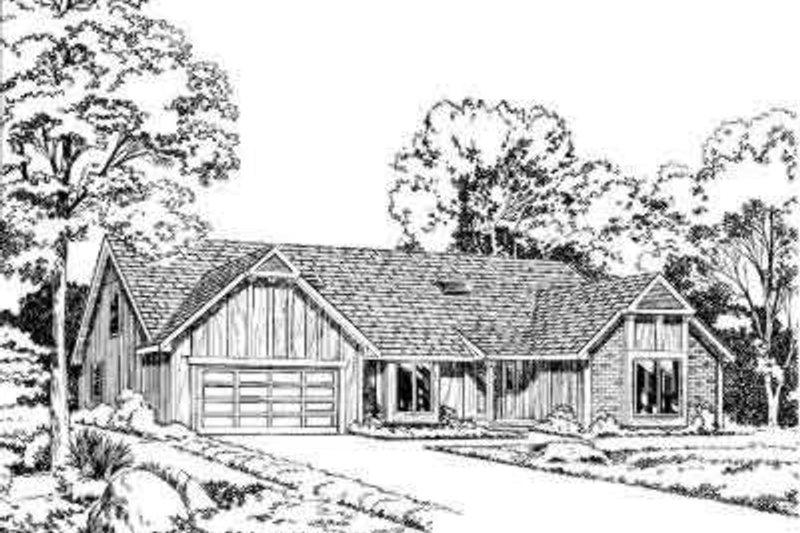 Exterior - Front Elevation 2 House Plan #312-187 - 4 bed, 3 bath