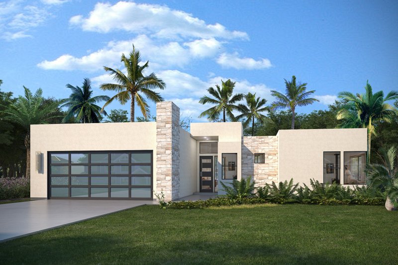 House Plan Design - Adobe / Southwestern Exterior - Front Elevation Plan #1073-32