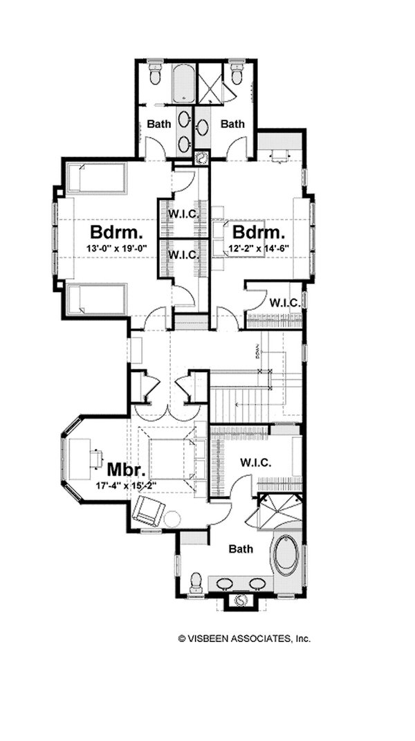 Dream House Plan - Floor Plan - Upper Floor for Farmhouse House Plan #928-447 - 4 bed, 4.5 bath