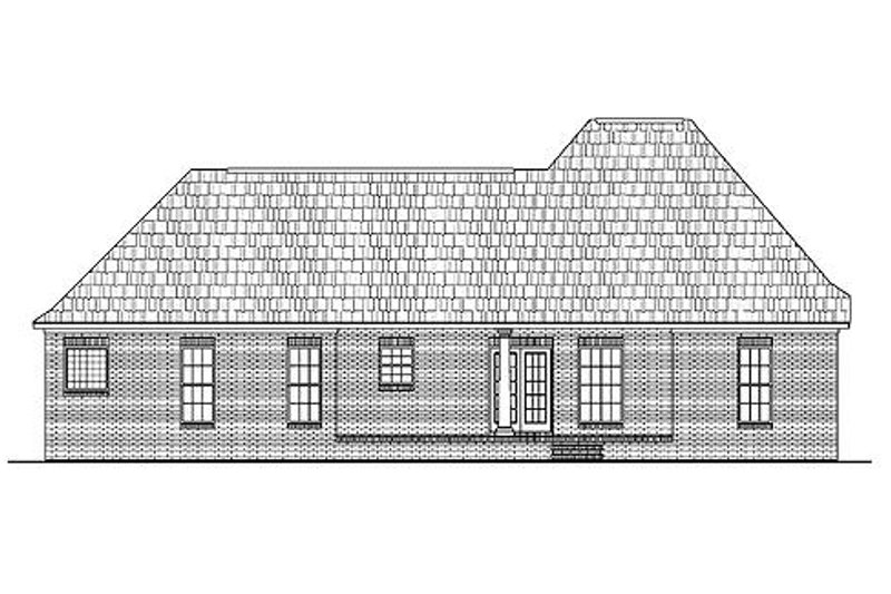 Dream House Plan - Exterior - Rear Elevation for European House Plan #430-19 - 3 bed, 2 bath