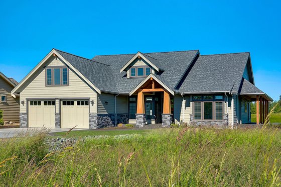 Exterior - Front Elevation 3 for Craftsman House Plan #1070-5 - 3 bed, 2.5 bath