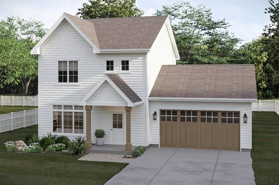 Exterior - Front Elevation 4 for Traditional House Plan #455-782 - 3 bed, 2.5 bath