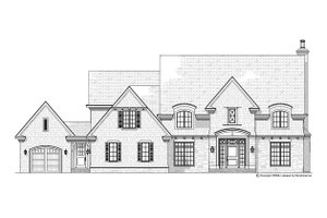 Exterior - Front Elevation 3 for European House Plan #901-84 - 4 bed, 3.5 bath