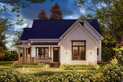 Farmhouse Style House Plan - 3 Beds 2 Baths 1352 Sq/Ft Plan #54-673 Exterior 