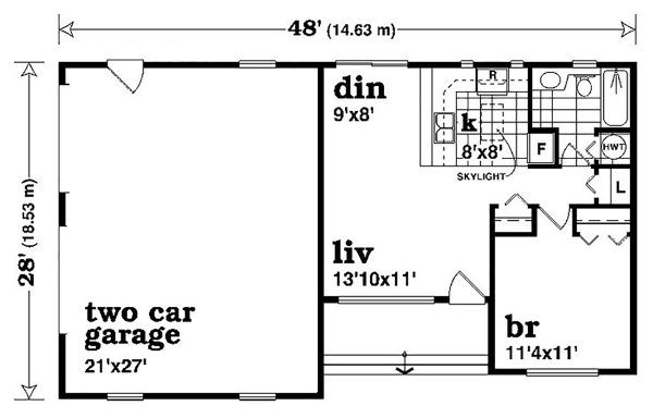 House Blueprint - Traditional Floor Plan - Main Floor Plan #47-636