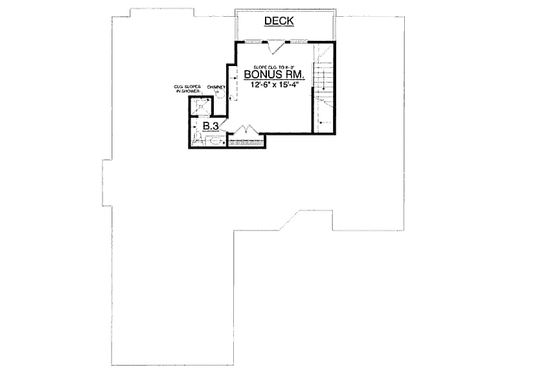 Floor Plan - Other Floor for European House Plan #40-121 - 3 bed, 2 bath