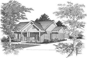 Cottage Exterior - Front Elevation Plan #329-163