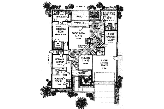 Floor Plan - Main Floor for European House Plan #310-924 - 3 bed, 2.5 bath