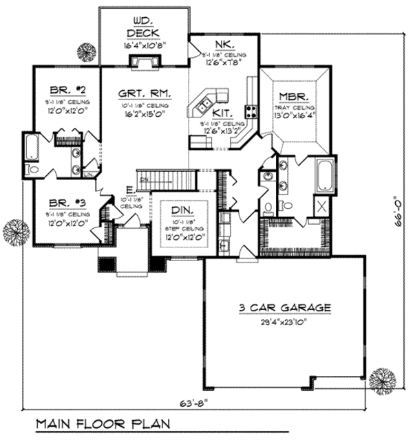House Plan Design - Traditional Floor Plan - Main Floor Plan #70-819