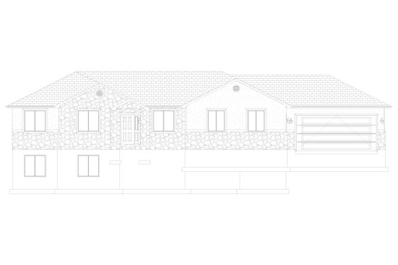 Exterior - Front Elevation 4 for Ranch House Plan #1060-289 - 3 bed, 2 bath