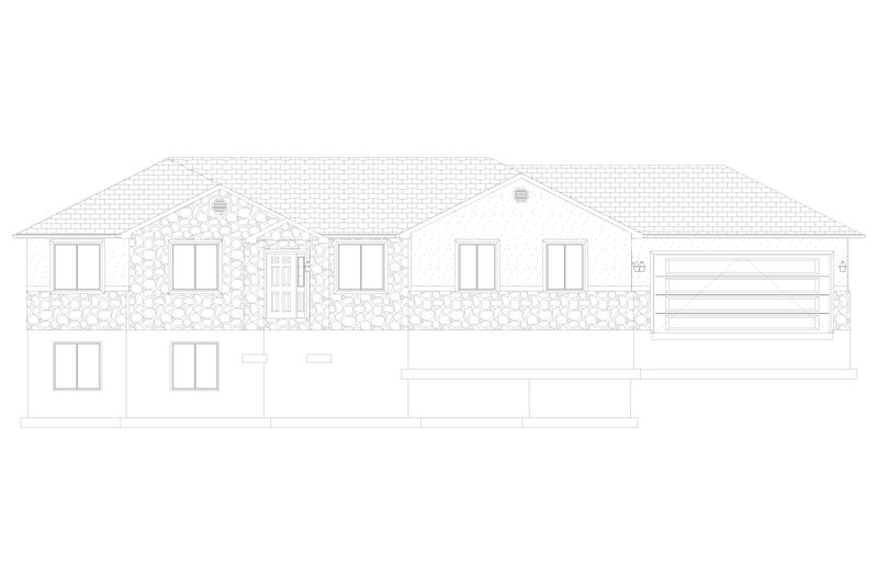 House Design - Exterior - Front Elevation 4 for Ranch House Plan #1060-289 - 3 bed, 2 bath
