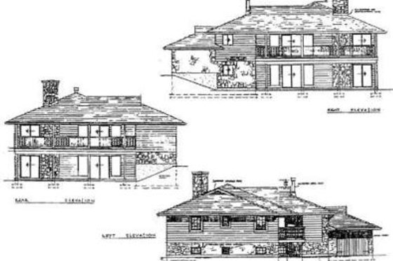 Exterior - Rear Elevation for Traditional House Plan #47-122 - 3 bed, 2 bath