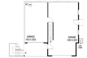 Floor Plan - Lower Floor for Traditional House Plan #60-389 - 2 bed, 2.5 bath