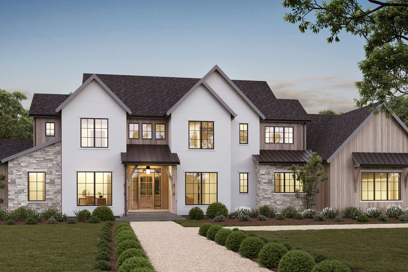 House Blueprint - Farmhouse Exterior - Front Elevation Plan #1114-16