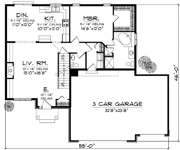 Traditional Floor Plan - Main Floor Plan #70-831