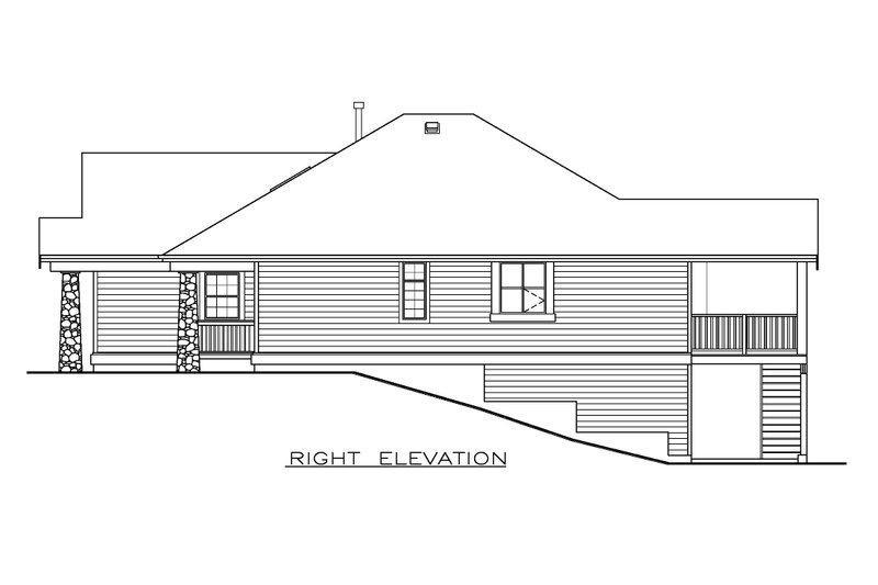 House Design - Exterior - Other Elevation 1 for Craftsman House Plan #1100-147 - 2 bed, 2 bath