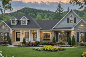 House Blueprint - Country Exterior - Front Elevation Plan #21-569