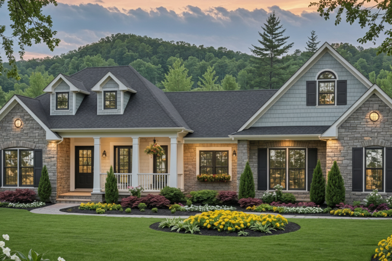 House Blueprint - Country Exterior - Front Elevation Plan #21-569