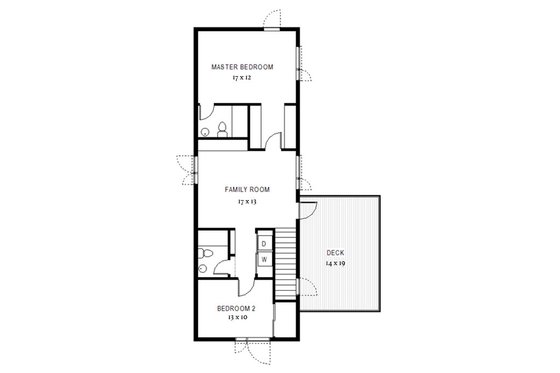 Floor Plan - Upper Floor for Modern House Plan #497-58 - 3 bed, 3 bath