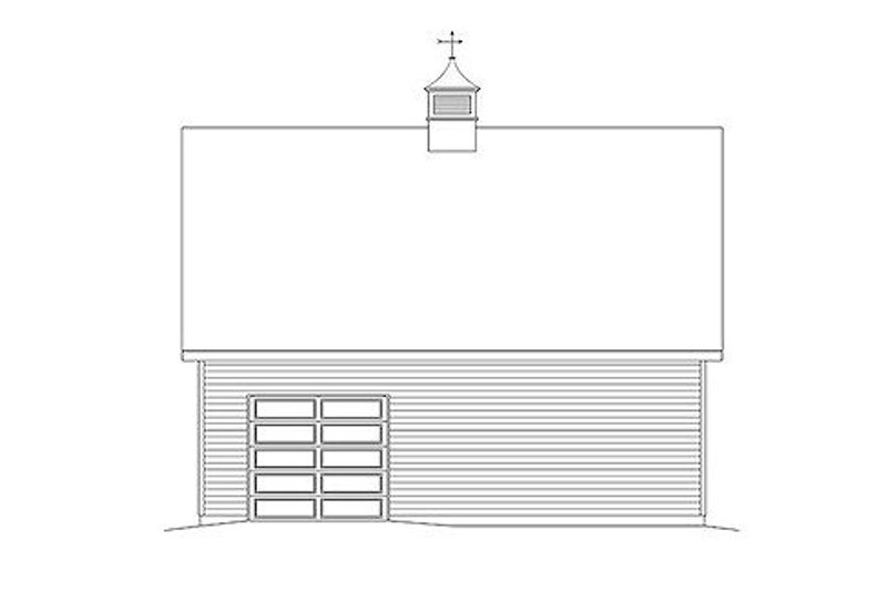 Home Plan - Exterior - Rear Elevation for Country House Plan #22-552, 0 bath