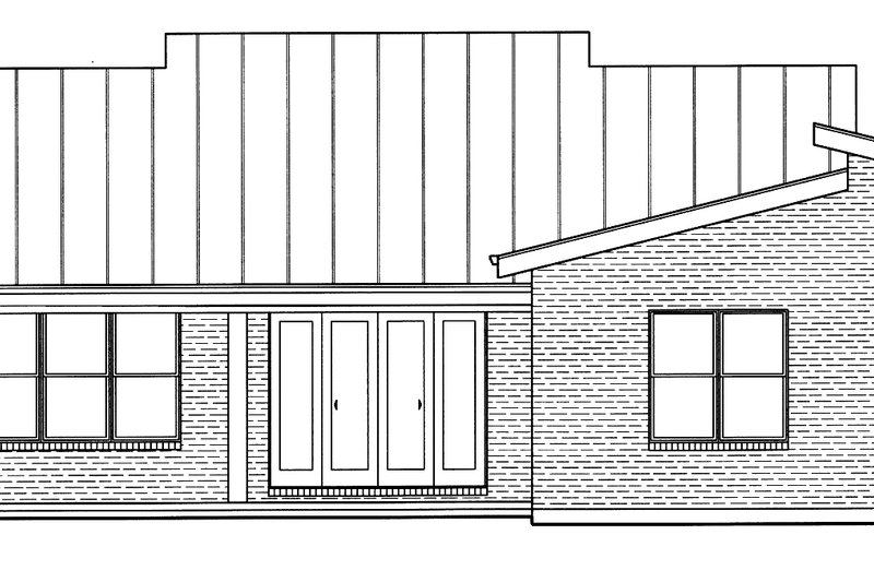 Home Plan - Exterior - Rear Elevation for Contemporary House Plan #46-930 - 3 bed, 2 bath