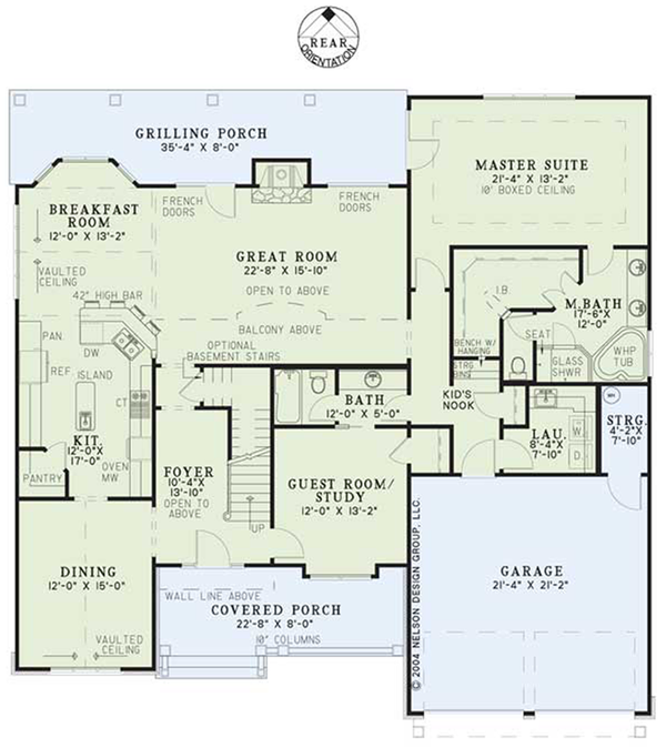 Dream House Plan - Traditional Floor Plan - Main Floor Plan #17-2881