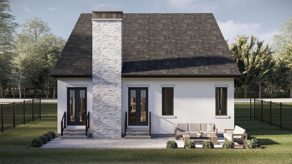 Exterior - Rear Elevation for Cottage House Plan #455-778 - 3 bed, 2.5 bath