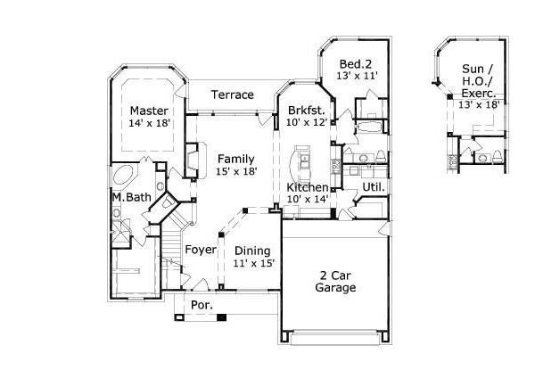 Traditional Floor Plan - Main Floor Plan #411-275