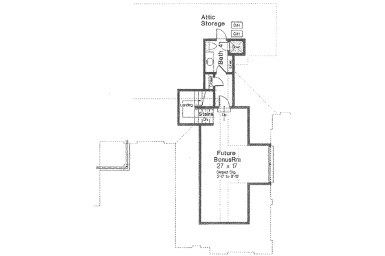 Floor Plan - Other Floor for European House Plan #310-389 - 4 bed, 4 bath