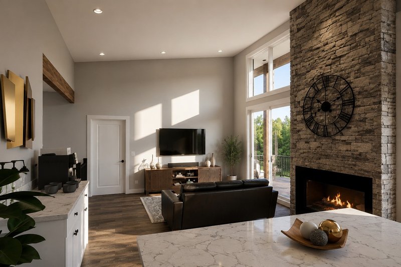 Home Plan - Interior - Family Room 1 for Contemporary House Plan #1064-464 - 1 bed, 1.5 bath