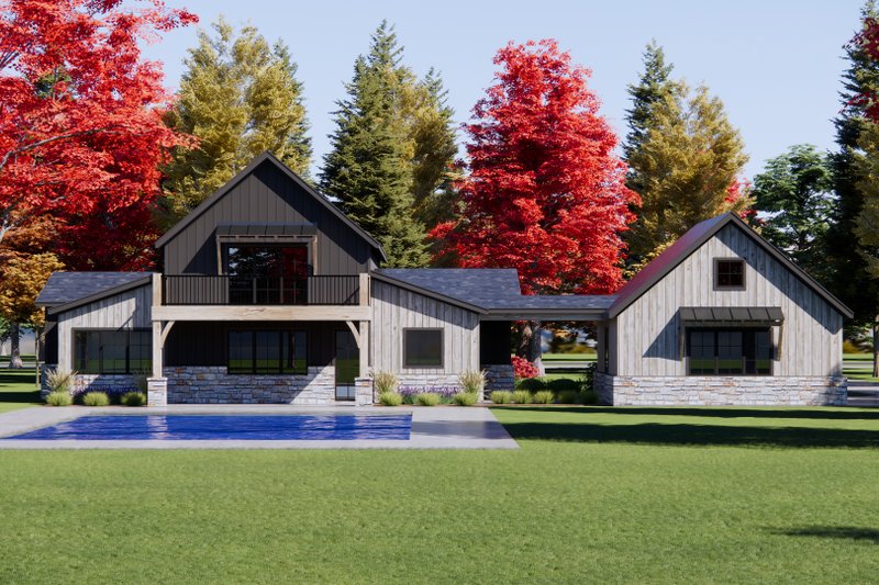 House Design - Exterior - Rear Elevation for Barndominium House Plan #1096-162 - 4 bed, 2 bath