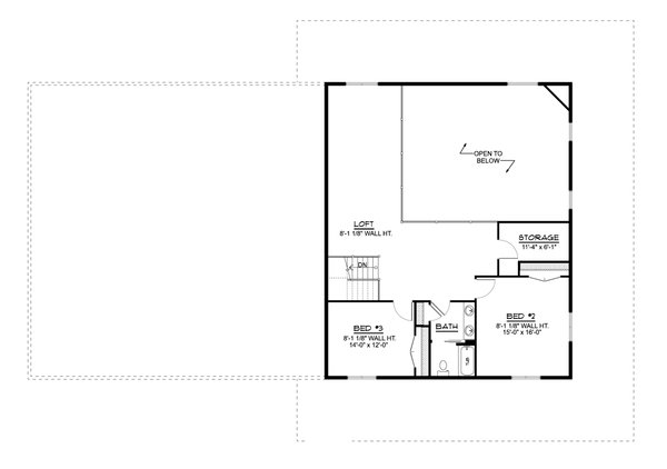 Barndominium Floor Plan - Upper Floor Plan #1064-195