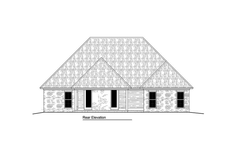 Home Plan - Exterior - Rear Elevation for Traditional House Plan #1081-13 - 3 bed, 2.5 bath