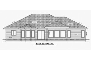 Exterior - Front Elevation 3 for Ranch House Plan #20-2306 - 1 bed, 1.5 bath