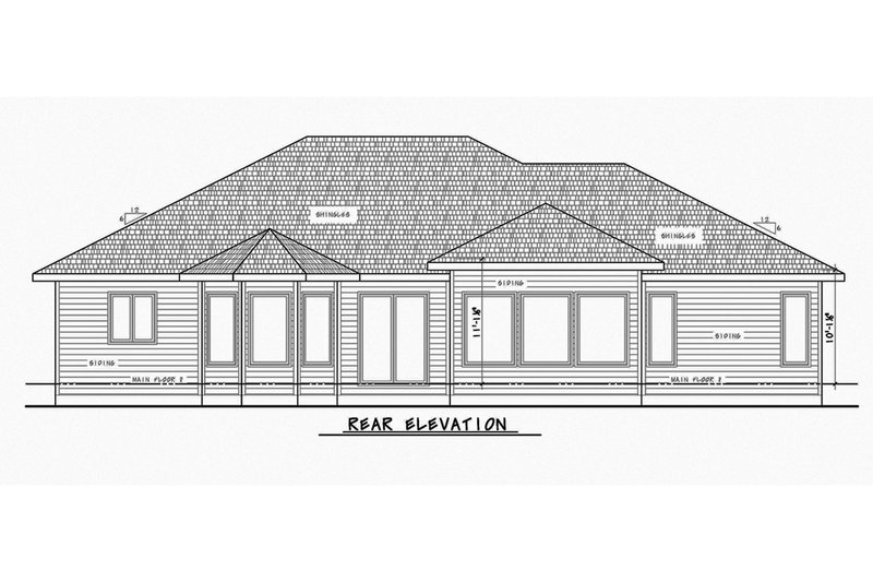 House Plan Design - Exterior - Front Elevation 3 for Ranch House Plan #20-2306 - 1 bed, 1.5 bath