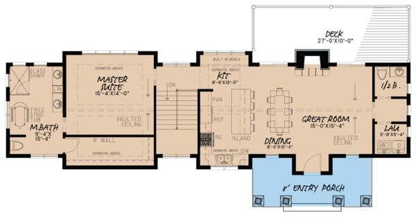 House Design - Farmhouse Floor Plan - Main Floor Plan #923-63