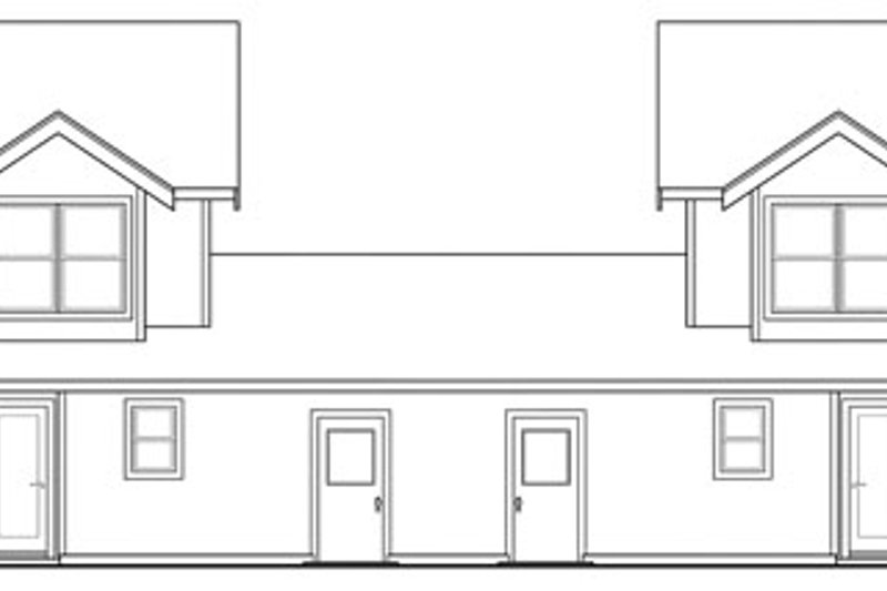 Home Plan - Exterior - Rear Elevation for Craftsman House Plan #124-812 - 4 bed, 3 bath