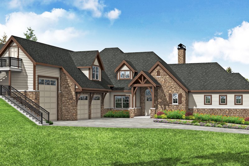 Home Plan - European Exterior - Front Elevation Plan #124-1200
