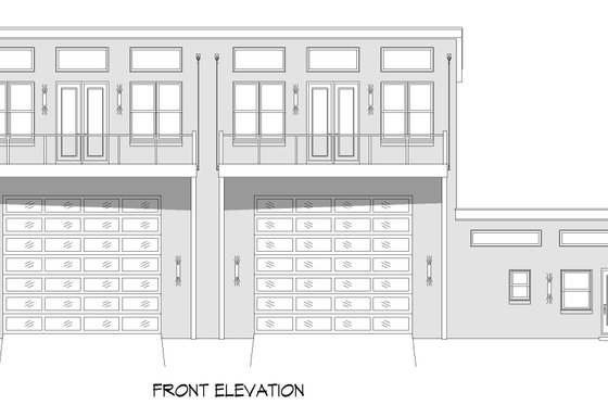 Exterior - Front Elevation 3 for Contemporary House Plan #932-151 - 3 bed, 2 bath