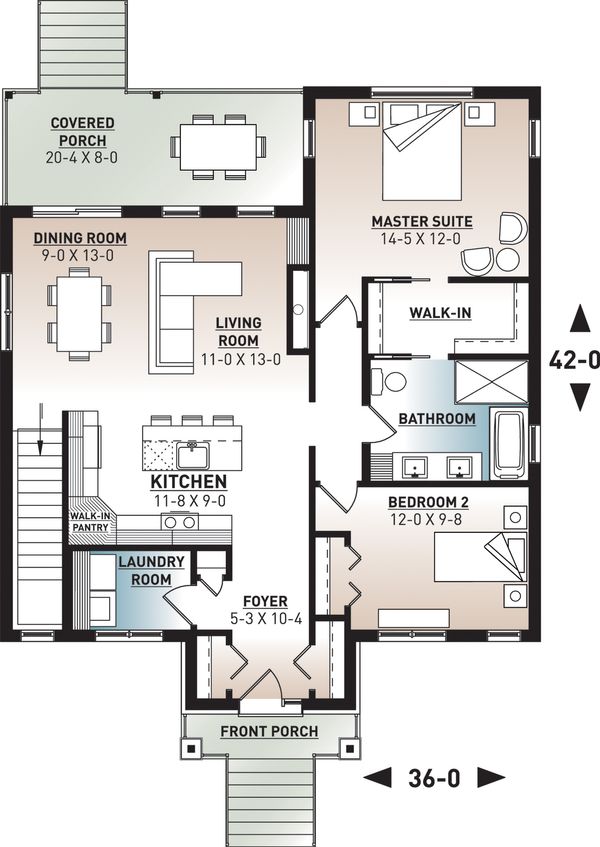 House Plan Design - Farmhouse Floor Plan - Main Floor Plan #23-2716