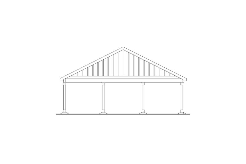 House Blueprint - Exterior - Rear Elevation for Farmhouse House Plan #124-1464, 0 bath