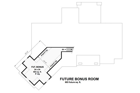 Floor Plan - Upper Floor for Craftsman House Plan #51-569 - 4 bed, 3 bath