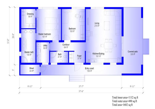 Modern Floor Plan - Main Floor Plan #549-19