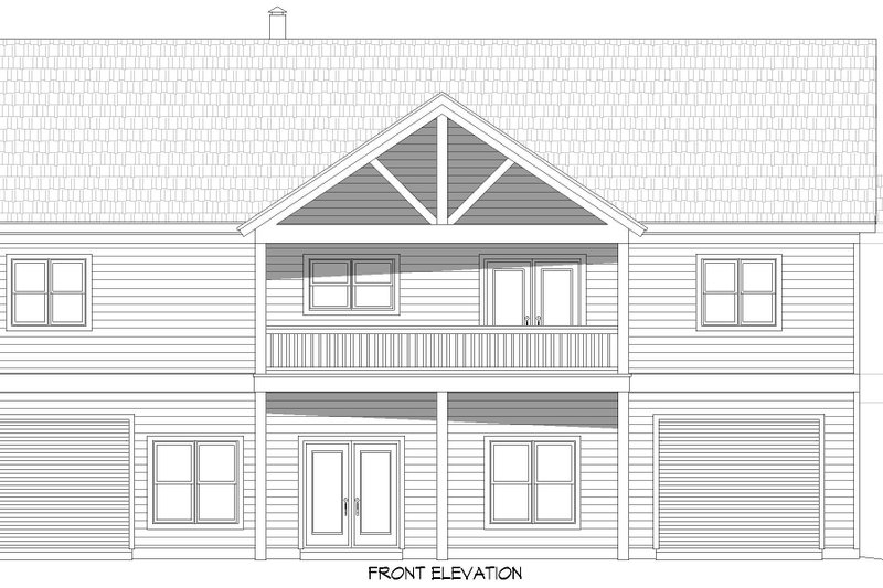 House Design - Exterior - Front Elevation 3 for Country House Plan #932-1232 - 2 bed, 2 bath