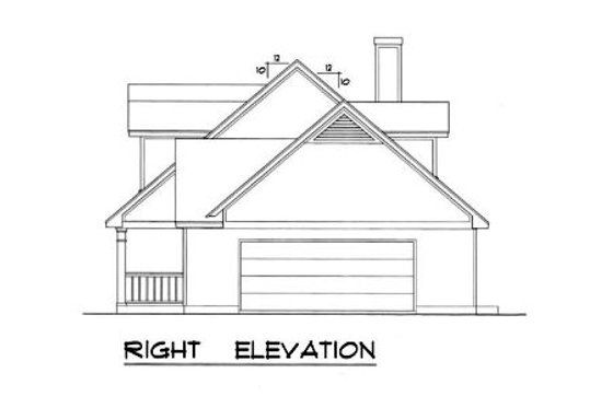 Exterior - Other Elevation for Country House Plan #40-370 - 3 bed, 2.5 bath