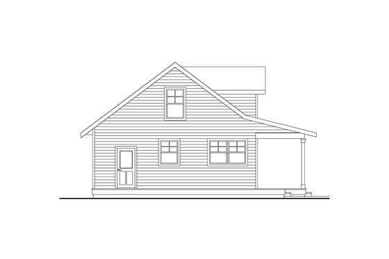 Exterior - Other Elevation for Farmhouse House Plan #124-1466 - 2 bed, 1 bath